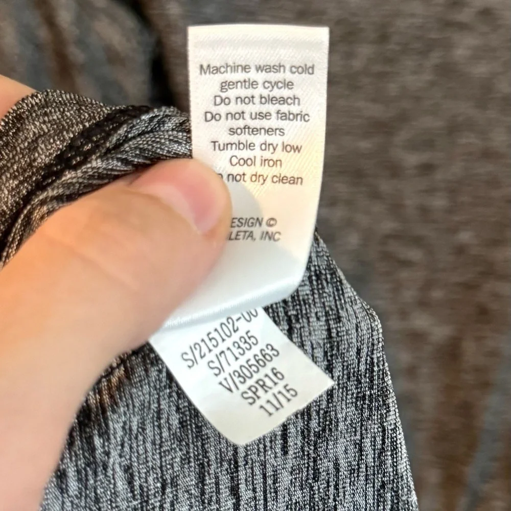 Athleta Sweet Sunday Faux Wrap Mini Dress Women’s Space Dye Gray 215102-00 Sz M